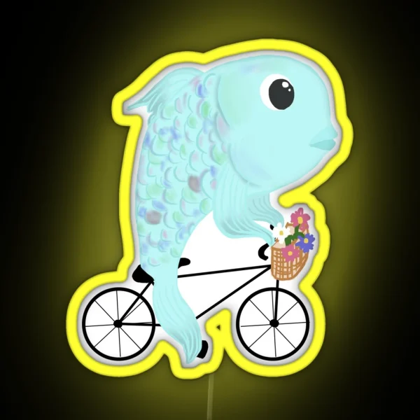 Like A Fish Needs A Bicycle RGB Neon Sign