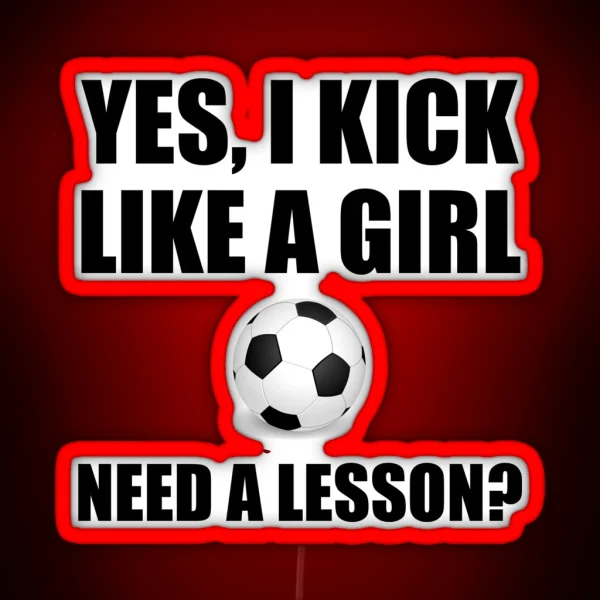 Like A Girl Soccer RGB Neon Sign