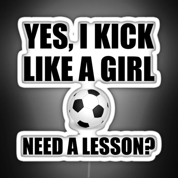 Like A Girl Soccer RGB Neon Sign