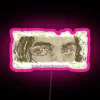 Hozier Like Real People Do neon sign with pink RGB lighting and bold typography.