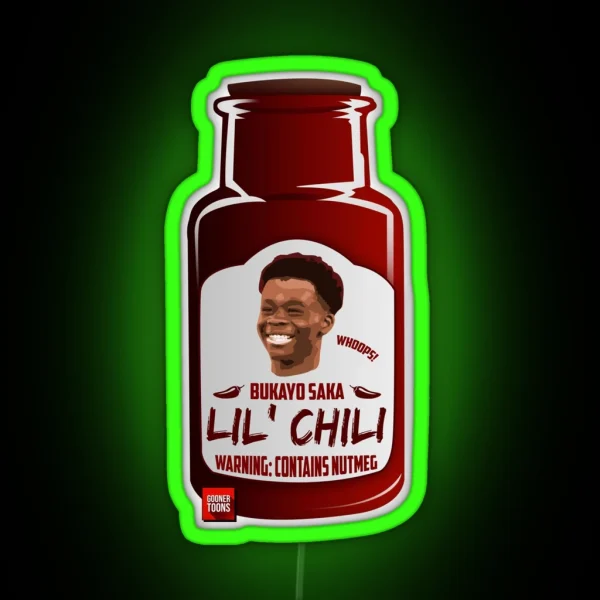 Lil Chili Bukayo Saka RGB Neon Sign