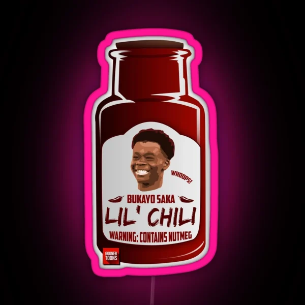 Lil Chili Bukayo Saka RGB Neon Sign