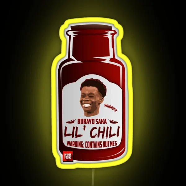 Lil Chili Bukayo Saka RGB Neon Sign