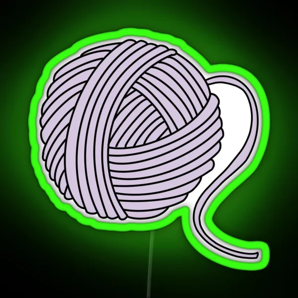 Lilac Yarn Ball RGB Neon Sign