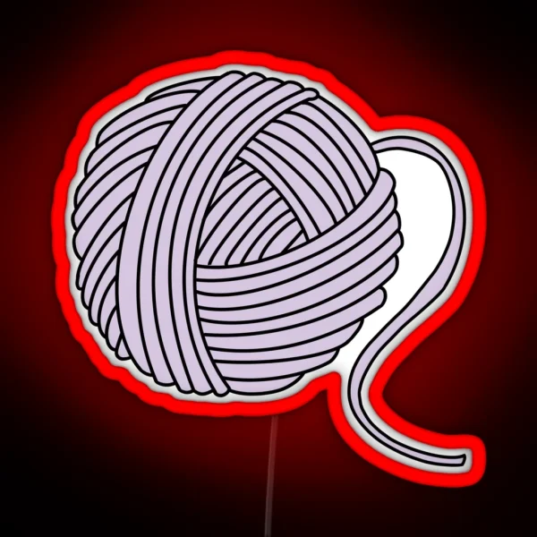 Lilac Yarn Ball RGB Neon Sign