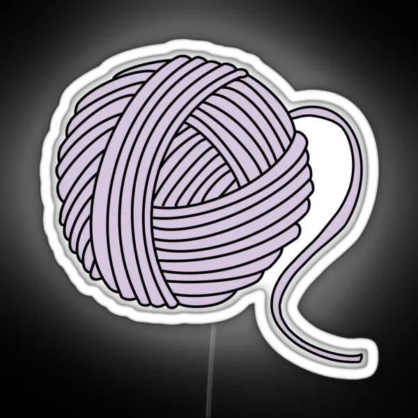 Lilac Yarn Ball RGB Neon Sign