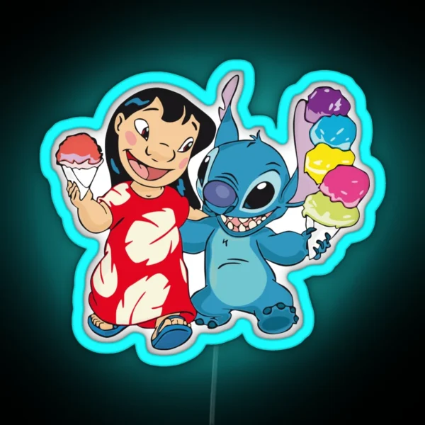 Lilo And Stitch Summer RGB Neon Sign