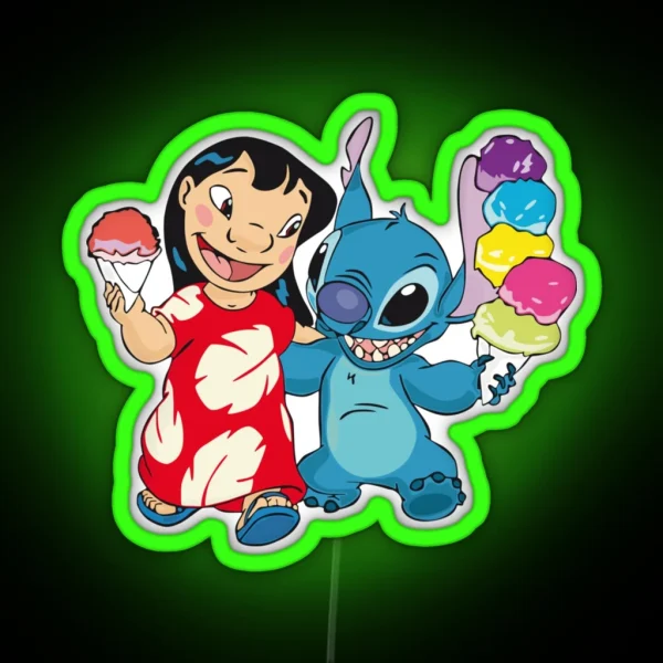 Lilo And Stitch Summer RGB Neon Sign