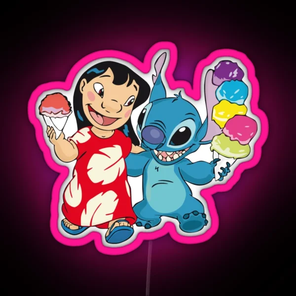 Lilo And Stitch Summer RGB Neon Sign