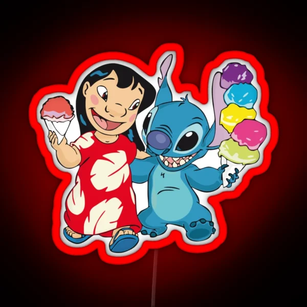 Lilo And Stitch Summer RGB Neon Sign