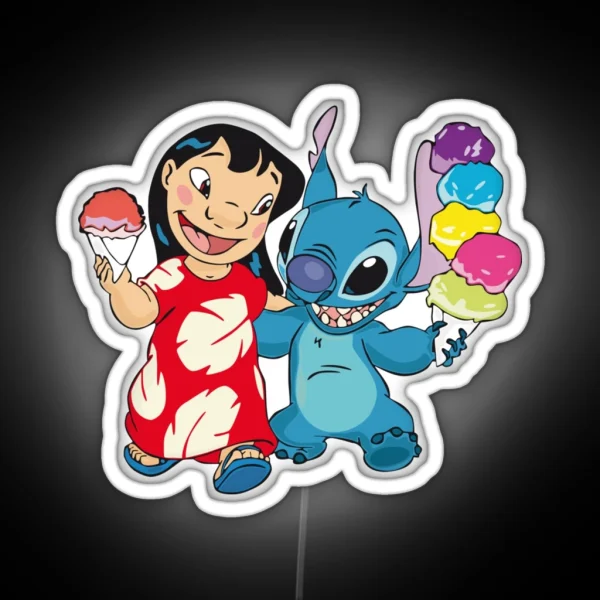 Lilo And Stitch Summer RGB Neon Sign