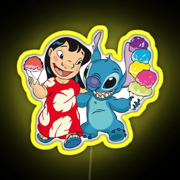 Lilo And Stitch Summer RGB Neon Sign