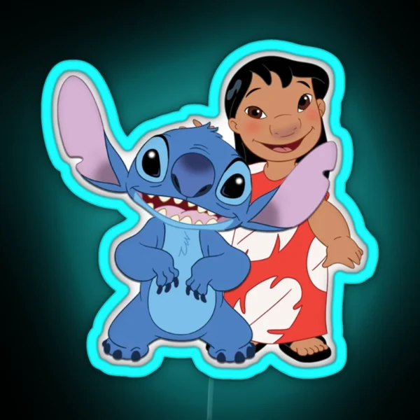 Lilo And Stitch Summer RGB Neon Sign