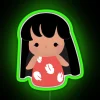 Lilo Chibi RGB Neon Sign 90330 Green
