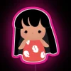 neon chibi lilo rgb pink sign