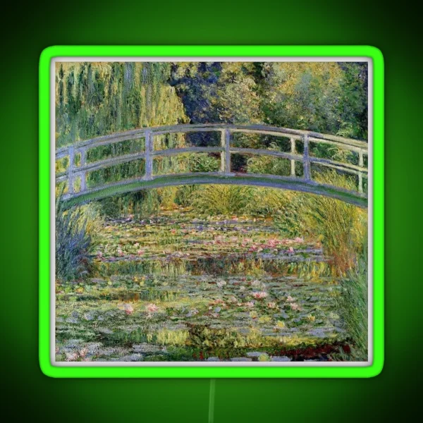 Lily Pad Bridge Painting RGB Neon Sign