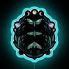 Lime Hawk Moths Neon Sign Design at Night with RGB Lighting Effects - Captivating Night Scene