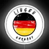 vintage neon sign of germany flag in lingen - rgb colors historic iconic retro design