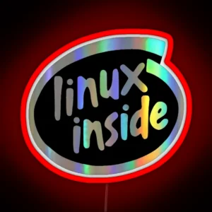 Linux Inside Glossy 2 0 RGB Neon Sign