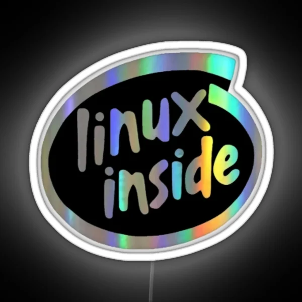Linux Inside Glossy 2 0 RGB Neon Sign