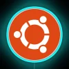 linux ubuntu operating system logo rgb neon sign blue icon