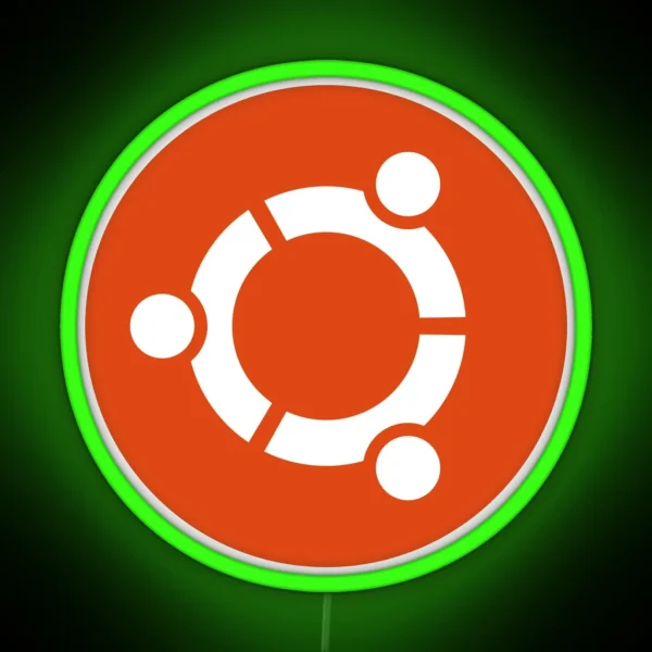 Linux Ubuntu Operating System Logo RGB Neon Sign
