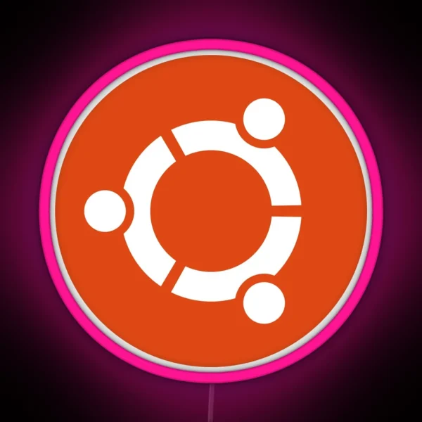 Linux Ubuntu Operating System Logo RGB Neon Sign