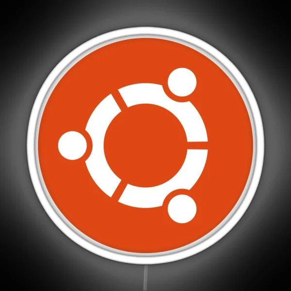 Linux Ubuntu Operating System Logo RGB Neon Sign