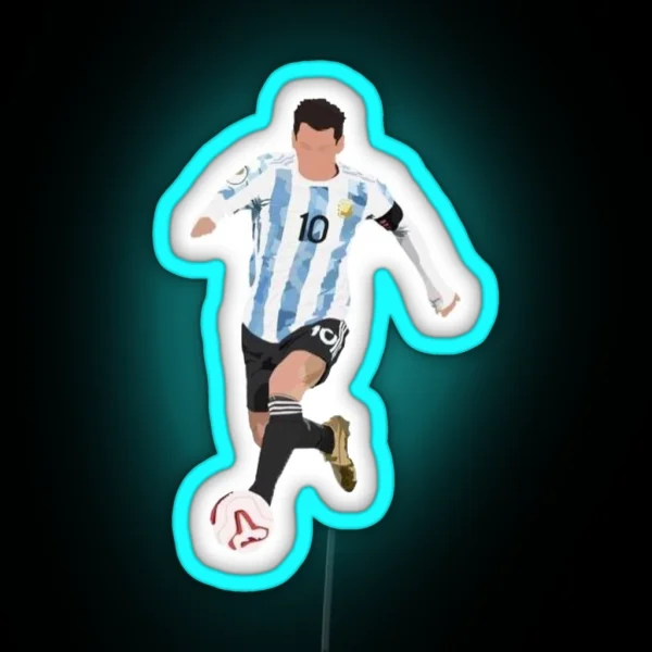 Lionel Messi Argentina World Cup 2022 RGB Neon Sign