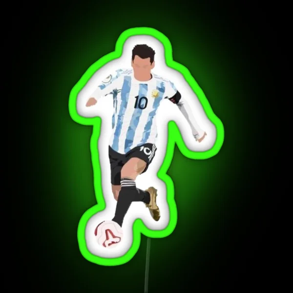 Lionel Messi Argentina World Cup 2022 RGB Neon Sign