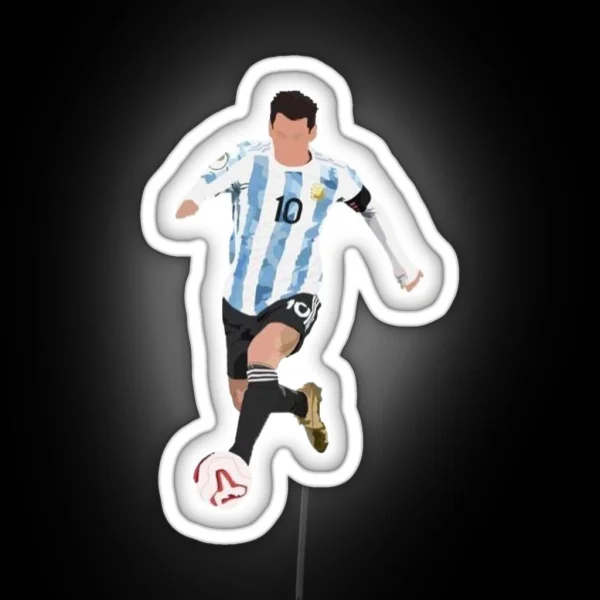 Lionel Messi Argentina World Cup 2022 RGB Neon Sign
