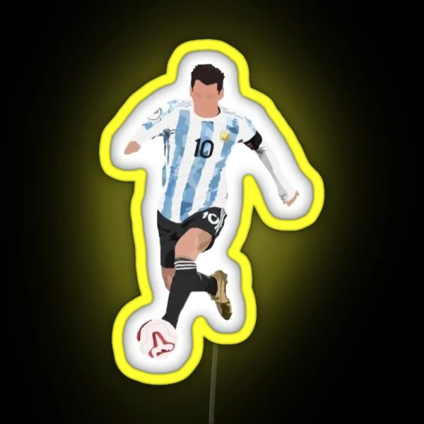Lionel Messi Argentina World Cup 2022 RGB Neon Sign