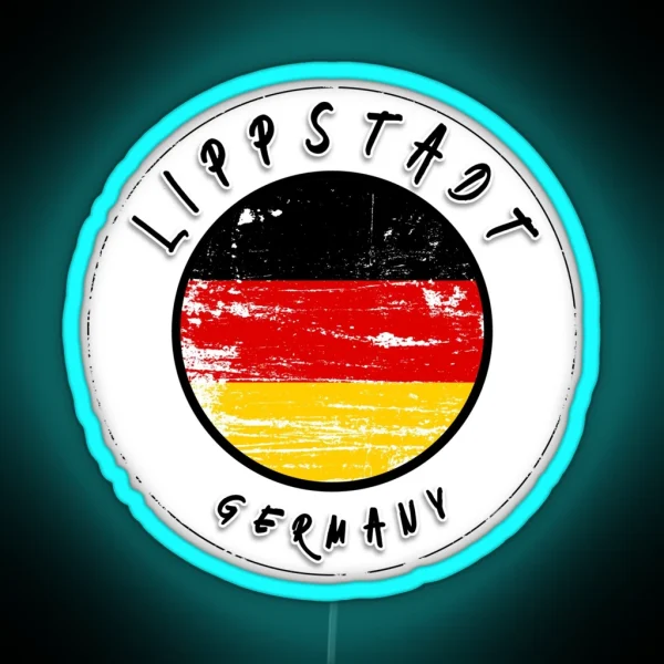 Lippstadt Germany Vintage Flag RGB Neon Sign