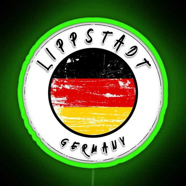 Lippstadt Germany Vintage Flag RGB Neon Sign