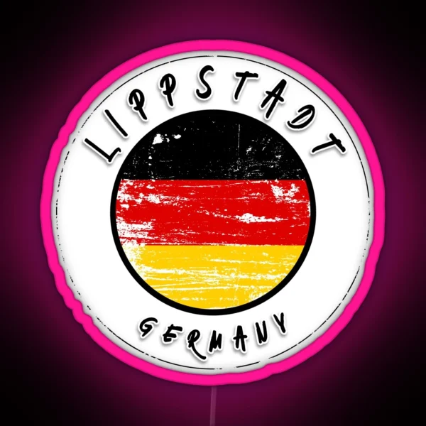 Lippstadt Germany Vintage Flag RGB Neon Sign