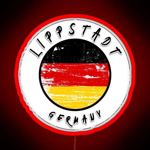 Lippstadt Germany Vintage Flag RGB Neon Sign