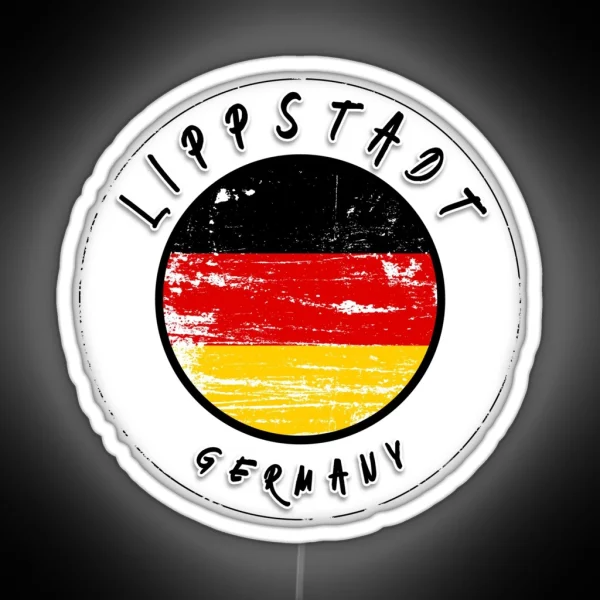Lippstadt Germany Vintage Flag RGB Neon Sign