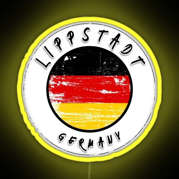 Lippstadt Germany Vintage Flag RGB Neon Sign