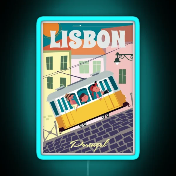 Lisbon Poster RGB Neon Sign