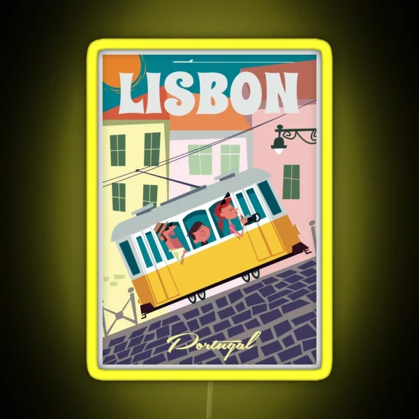 Lisbon Poster RGB Neon Sign