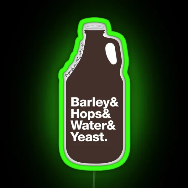 List Beer Growler RGB Neon Sign