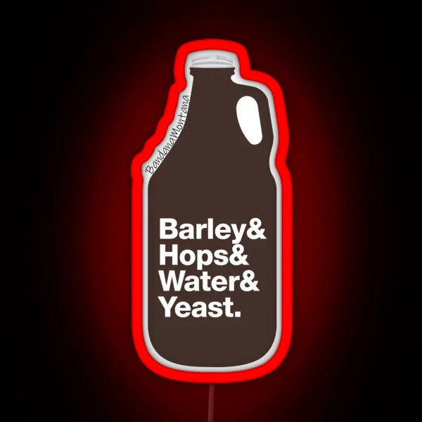 List Beer Growler RGB Neon Sign