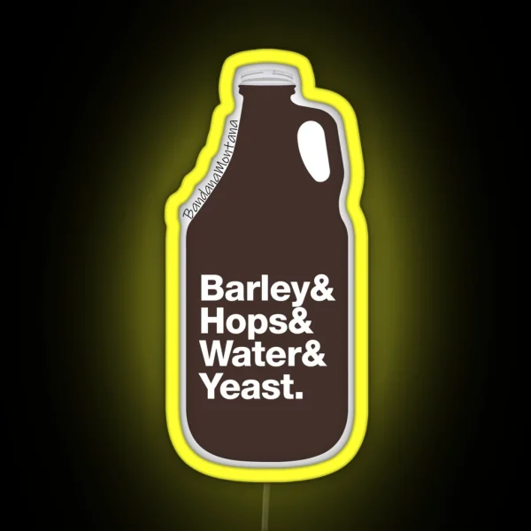 List Beer Growler RGB Neon Sign