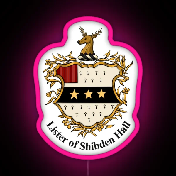 Lister Of Shibden Hall Crest And Arms RGB Neon Sign