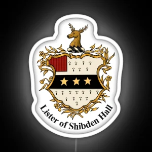 Lister Of Shibden Hall Crest And Arms RGB Neon Sign