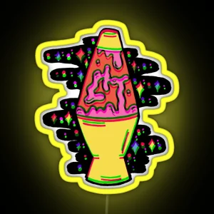 Lit Lava Lamp In Pink In 3D RGB Neon Sign