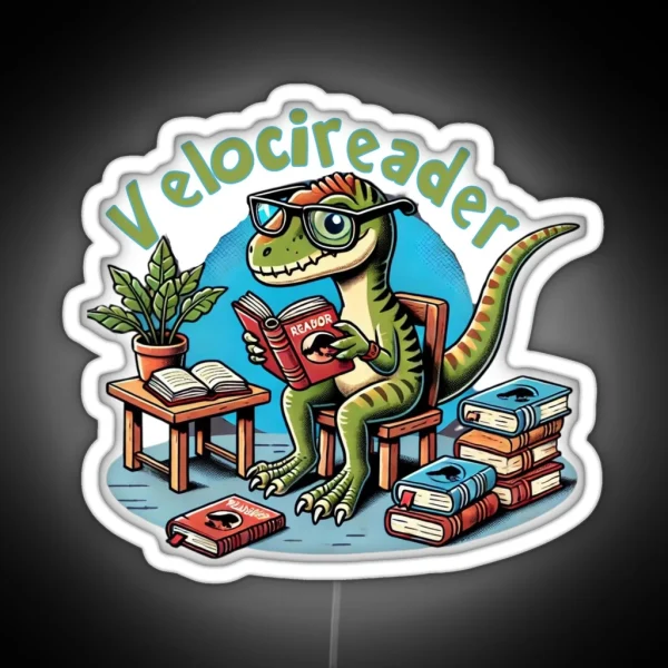 Literary Book Lover Reader Velocireader RGB Neon Sign