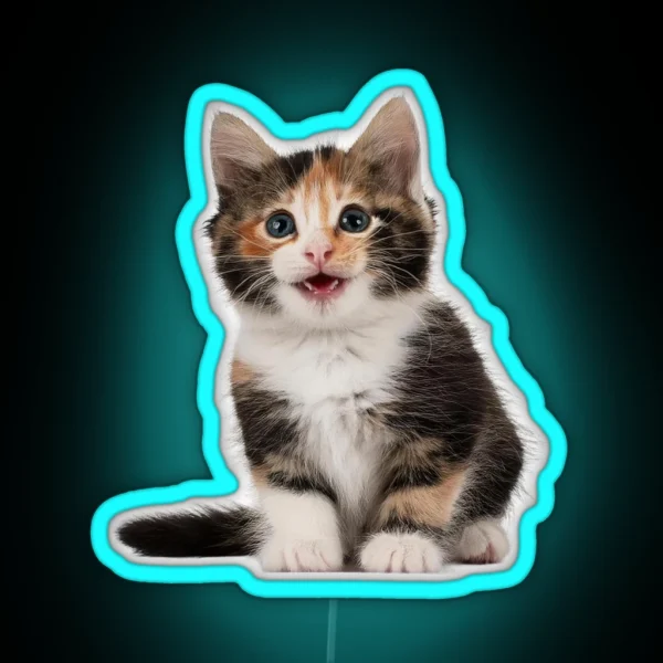 Little Cute Cats 2 RGB Neon Sign