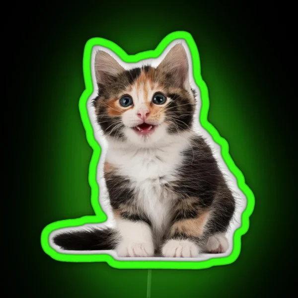 Little Cute Cats 2 RGB Neon Sign