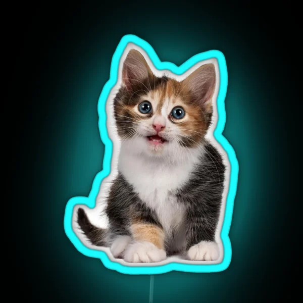 Little Cute Cats 3 RGB Neon Sign